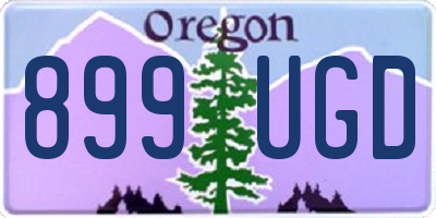 OR license plate 899UGD