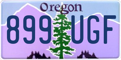 OR license plate 899UGF
