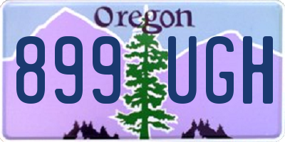 OR license plate 899UGH
