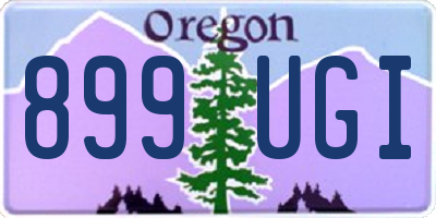 OR license plate 899UGI