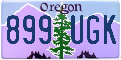 OR license plate 899UGK