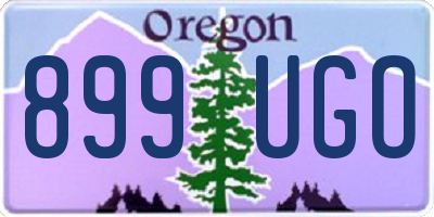 OR license plate 899UGO