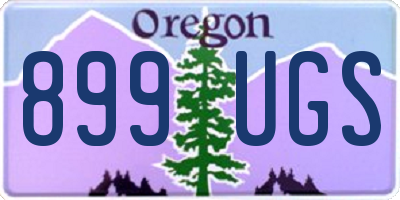 OR license plate 899UGS