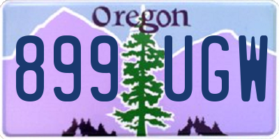 OR license plate 899UGW