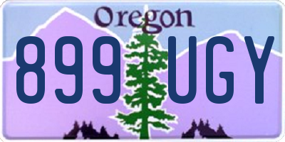 OR license plate 899UGY
