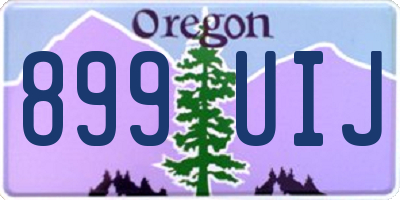 OR license plate 899UIJ