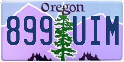 OR license plate 899UIM