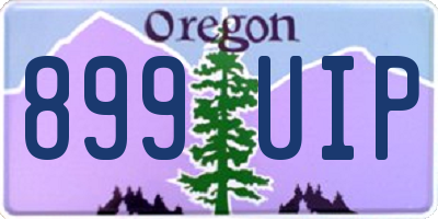 OR license plate 899UIP