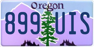 OR license plate 899UIS