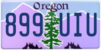 OR license plate 899UIU
