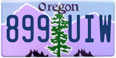OR license plate 899UIW