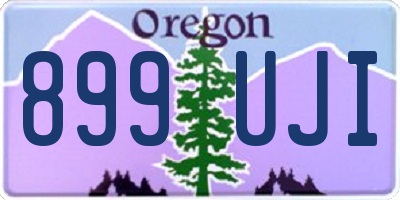 OR license plate 899UJI