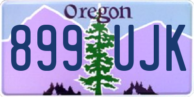 OR license plate 899UJK