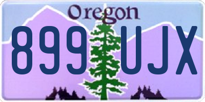 OR license plate 899UJX
