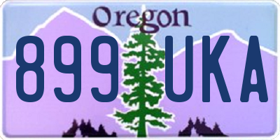OR license plate 899UKA