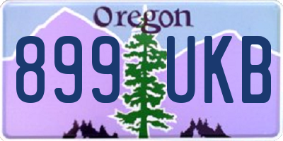 OR license plate 899UKB