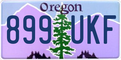 OR license plate 899UKF