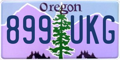 OR license plate 899UKG