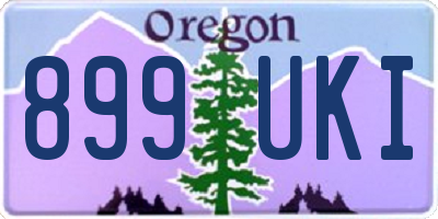 OR license plate 899UKI