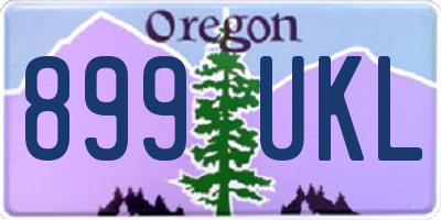 OR license plate 899UKL