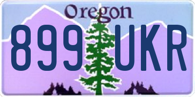 OR license plate 899UKR