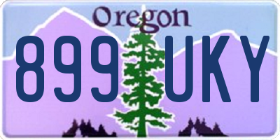 OR license plate 899UKY