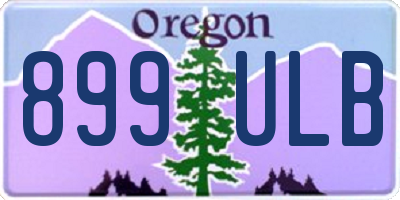 OR license plate 899ULB