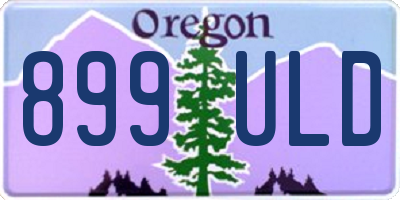 OR license plate 899ULD