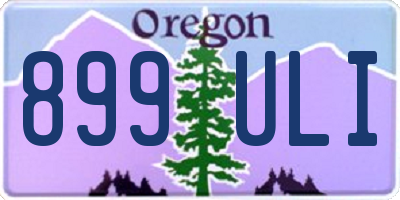 OR license plate 899ULI