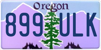 OR license plate 899ULK