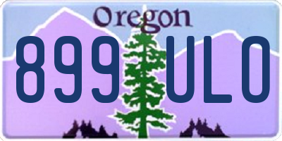 OR license plate 899ULO