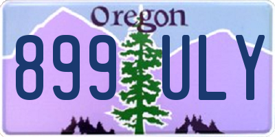 OR license plate 899ULY