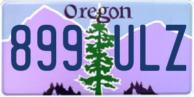 OR license plate 899ULZ