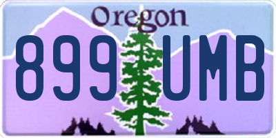 OR license plate 899UMB