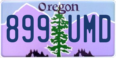 OR license plate 899UMD