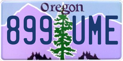 OR license plate 899UME