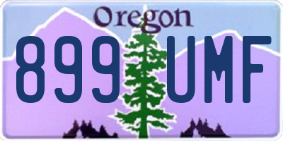 OR license plate 899UMF