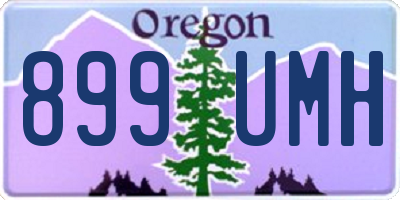OR license plate 899UMH