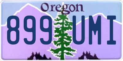 OR license plate 899UMI