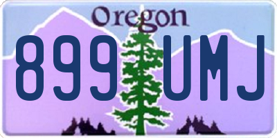 OR license plate 899UMJ