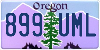 OR license plate 899UML