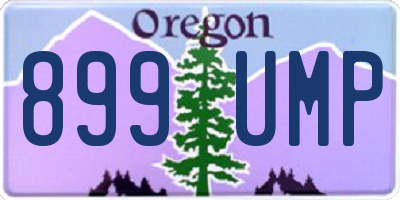 OR license plate 899UMP
