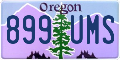 OR license plate 899UMS