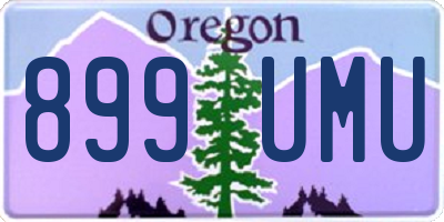OR license plate 899UMU