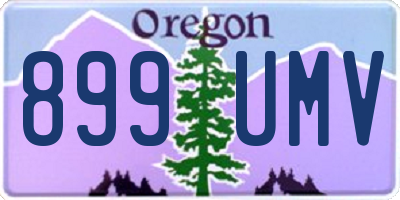 OR license plate 899UMV
