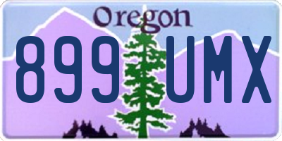 OR license plate 899UMX