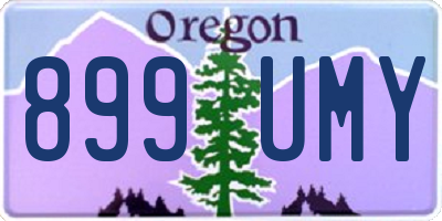 OR license plate 899UMY