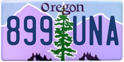 OR license plate 899UNA