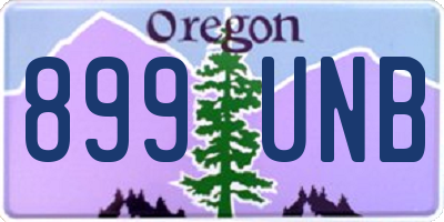 OR license plate 899UNB