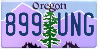 OR license plate 899UNG